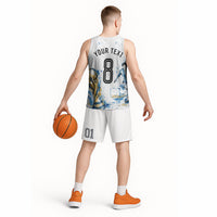 Personalized Argentina Football La Seleccion Basketball Jersey Watercolor Splatter World Soccer Art