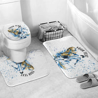 Personalized Argentina Football La Seleccion Bathroom Set Watercolor Splatter World Soccer Art