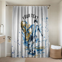 Personalized Argentina Football La Seleccion Bathroom Set Watercolor Splatter World Soccer Art