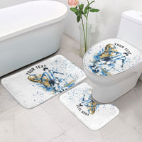 Personalized Argentina Football La Seleccion Bathroom Set Watercolor Splatter World Soccer Art
