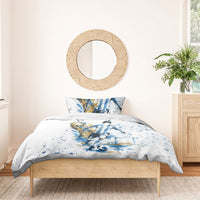 Personalized Argentina Football La Seleccion Bedding Set Watercolor Splatter World Soccer Art