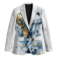 Personalized Argentina Football La Seleccion Blazer Watercolor Splatter World Soccer Art