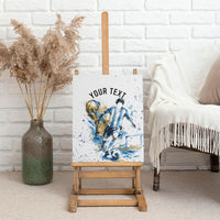 Personalized Argentina Football La Seleccion Canvas Wall Art Watercolor Splatter World Soccer Art