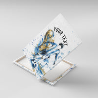 Personalized Argentina Football La Seleccion Canvas Wall Art Watercolor Splatter World Soccer Art