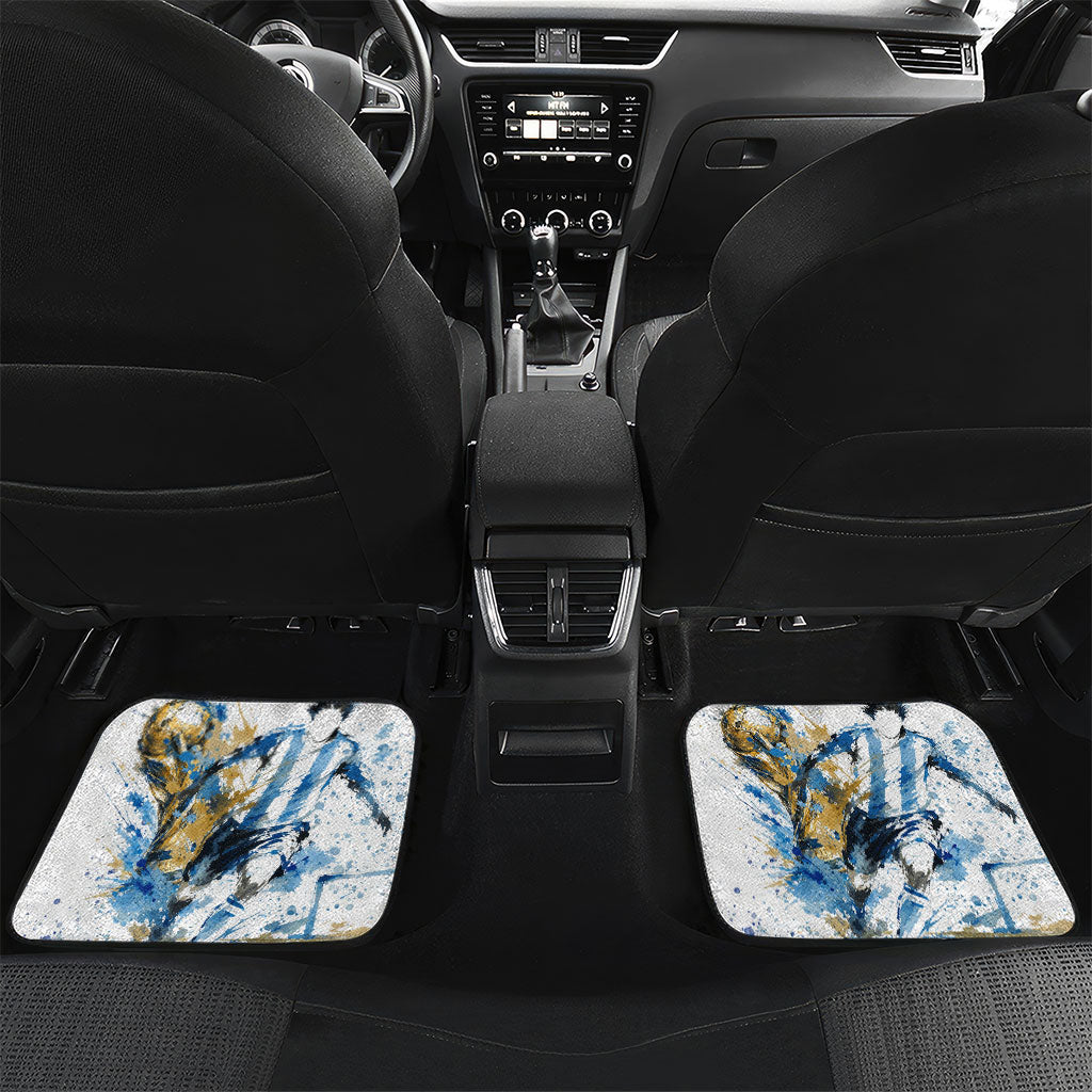 Personalized Argentina Football La Seleccion Car Mats Watercolor Splatter World Soccer Art