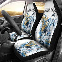 Personalized Argentina Football La Seleccion Car Seat Cover Watercolor Splatter World Soccer Art