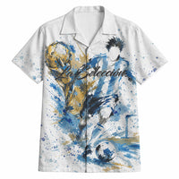 Personalized Argentina Football La Seleccion Hawaiian Shirt Watercolor Splatter World Soccer Art