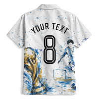 Personalized Argentina Football La Seleccion Hawaiian Shirt Watercolor Splatter World Soccer Art