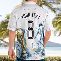 Personalized Argentina Football La Seleccion Hawaiian Shirt Watercolor Splatter World Soccer Art
