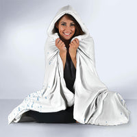 Personalized Argentina Football La Seleccion Hooded Blanket Watercolor Splatter World Soccer Art