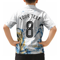 Personalized Argentina Football La Seleccion Kid Hawaiian Shirt Watercolor Splatter World Soccer Art