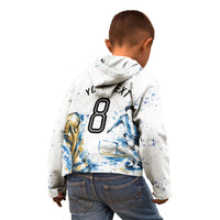 Personalized Argentina Football La Seleccion Kid Hoodie Watercolor Splatter World Soccer Art