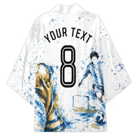 Personalized Argentina Football La Seleccion Kimono Watercolor Splatter World Soccer Art