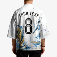 Personalized Argentina Football La Seleccion Kimono Watercolor Splatter World Soccer Art