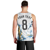 Personalized Argentina Football La Seleccion Men Tank Top Watercolor Splatter World Soccer Art