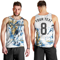 Personalized Argentina Football La Seleccion Men Tank Top Watercolor Splatter World Soccer Art