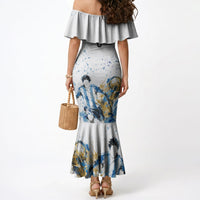 Personalized Argentina Football La Seleccion Mermaid Dress Watercolor Splatter World Soccer Art