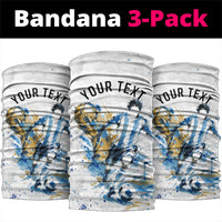 Personalized Argentina Football La Seleccion Neck Gaiter Watercolor Splatter World Soccer Art
