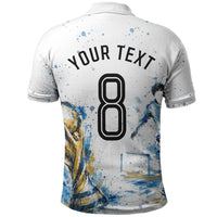 Personalized Argentina Football La Seleccion Polo Shirt Watercolor Splatter World Soccer Art