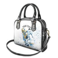 Personalized Argentina Football La Seleccion Shoulder Handbag Watercolor Splatter World Soccer Art