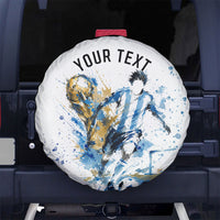 Personalized Argentina Football La Seleccion Spare Tire Cover Watercolor Splatter World Soccer Art