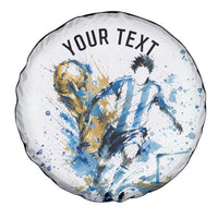Personalized Argentina Football La Seleccion Spare Tire Cover Watercolor Splatter World Soccer Art