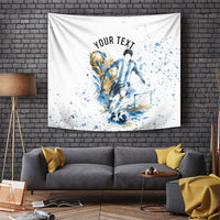 Personalized Argentina Football La Seleccion Tapestry Watercolor Splatter World Soccer Art