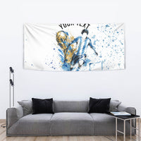 Personalized Argentina Football La Seleccion Tapestry Watercolor Splatter World Soccer Art