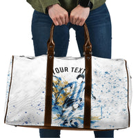 Personalized Argentina Football La Seleccion Travel Bag Watercolor Splatter World Soccer Art