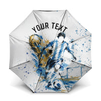 Personalized Argentina Football La Seleccion Umbrella Watercolor Splatter World Soccer Art