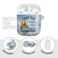 Personalized Argentina Football Champion Trophy AirPods Case Flag Soccer Fan Graphic