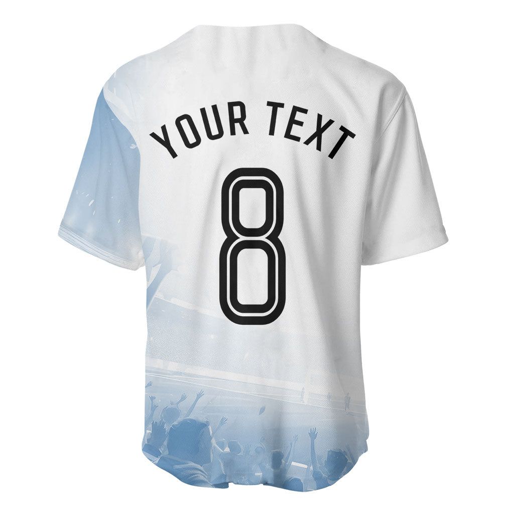 Personalized Argentina Football Champion Trophy Baseball Jersey Flag Soccer Fan Graphic