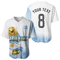 Personalized Argentina Football Champion Trophy Baseball Jersey Flag Soccer Fan Graphic