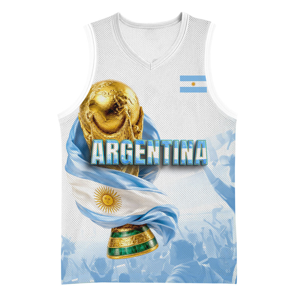 Personalized Argentina Football Champion Trophy Basketball Jersey Flag Soccer Fan Graphic