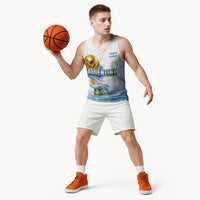 Personalized Argentina Football Champion Trophy Basketball Jersey Flag Soccer Fan Graphic