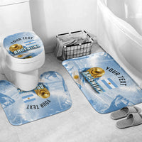 Personalized Argentina Football Champion Trophy Bathroom Set Flag Soccer Fan Graphic