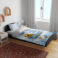 Personalized Argentina Football Champion Trophy Bedding Set Flag Soccer Fan Graphic