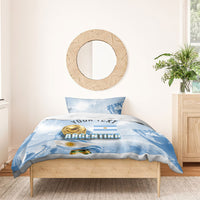 Personalized Argentina Football Champion Trophy Bedding Set Flag Soccer Fan Graphic