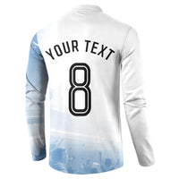 Personalized Argentina Football Champion Trophy Button Sweatshirt Flag Soccer Fan Graphic