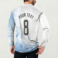 Personalized Argentina Football Champion Trophy Button Sweatshirt Flag Soccer Fan Graphic
