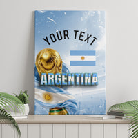 Personalized Argentina Football Champion Trophy Canvas Wall Art Flag Soccer Fan Graphic