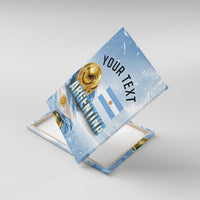 Personalized Argentina Football Champion Trophy Canvas Wall Art Flag Soccer Fan Graphic