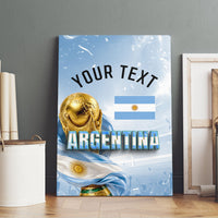 Personalized Argentina Football Champion Trophy Canvas Wall Art Flag Soccer Fan Graphic
