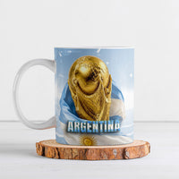 Personalized Argentina Football Champion Trophy Ceramic Mug Flag Soccer Fan Graphic