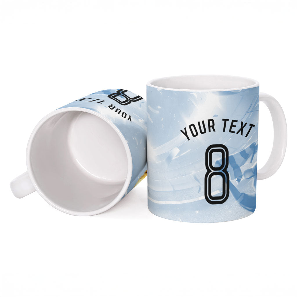 Personalized Argentina Football Champion Trophy Ceramic Mug Flag Soccer Fan Graphic