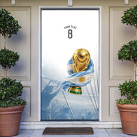 Personalized Argentina Football Champion Trophy Door Cover Flag Soccer Fan Graphic