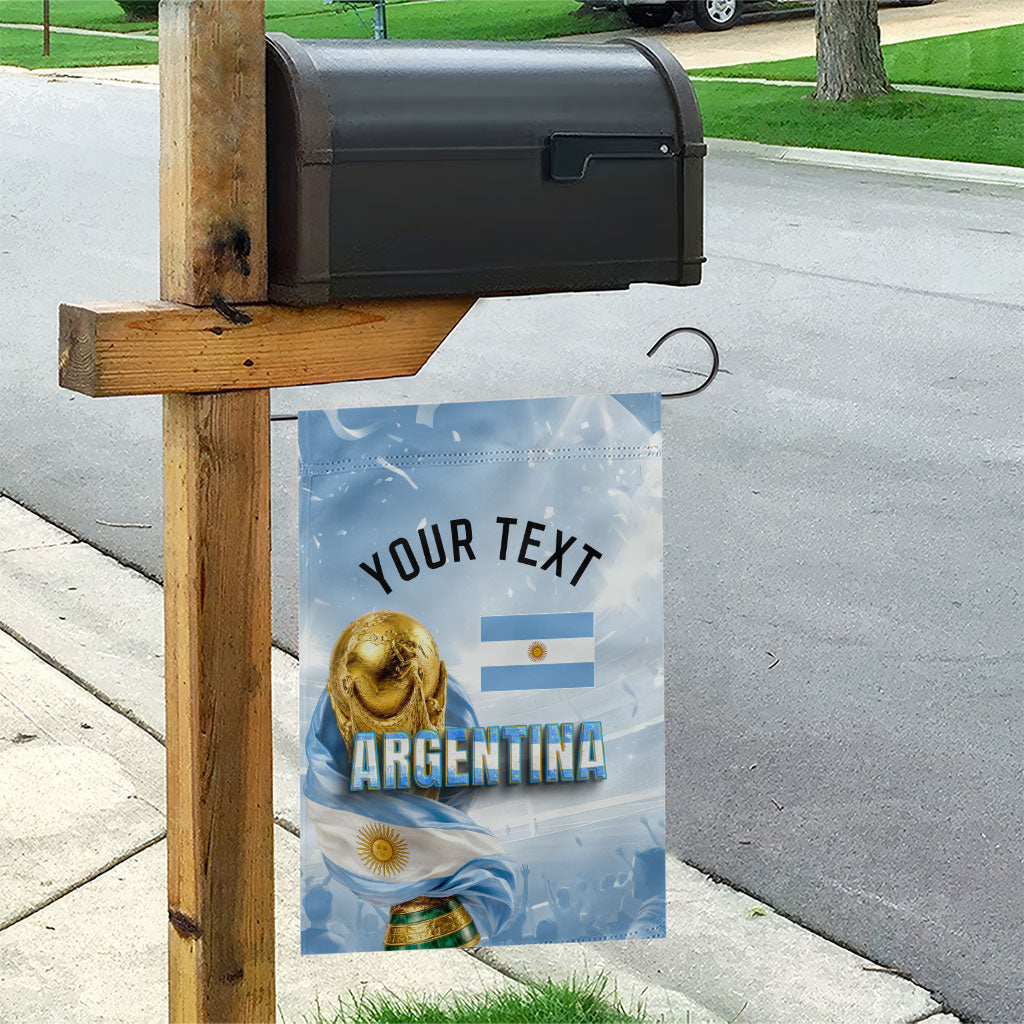 Personalized Argentina Football Champion Trophy Garden Flag Flag Soccer Fan Graphic