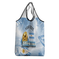 Personalized Argentina Football Champion Trophy Grocery Bag Flag Soccer Fan Graphic