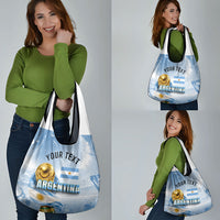 Personalized Argentina Football Champion Trophy Grocery Bag Flag Soccer Fan Graphic