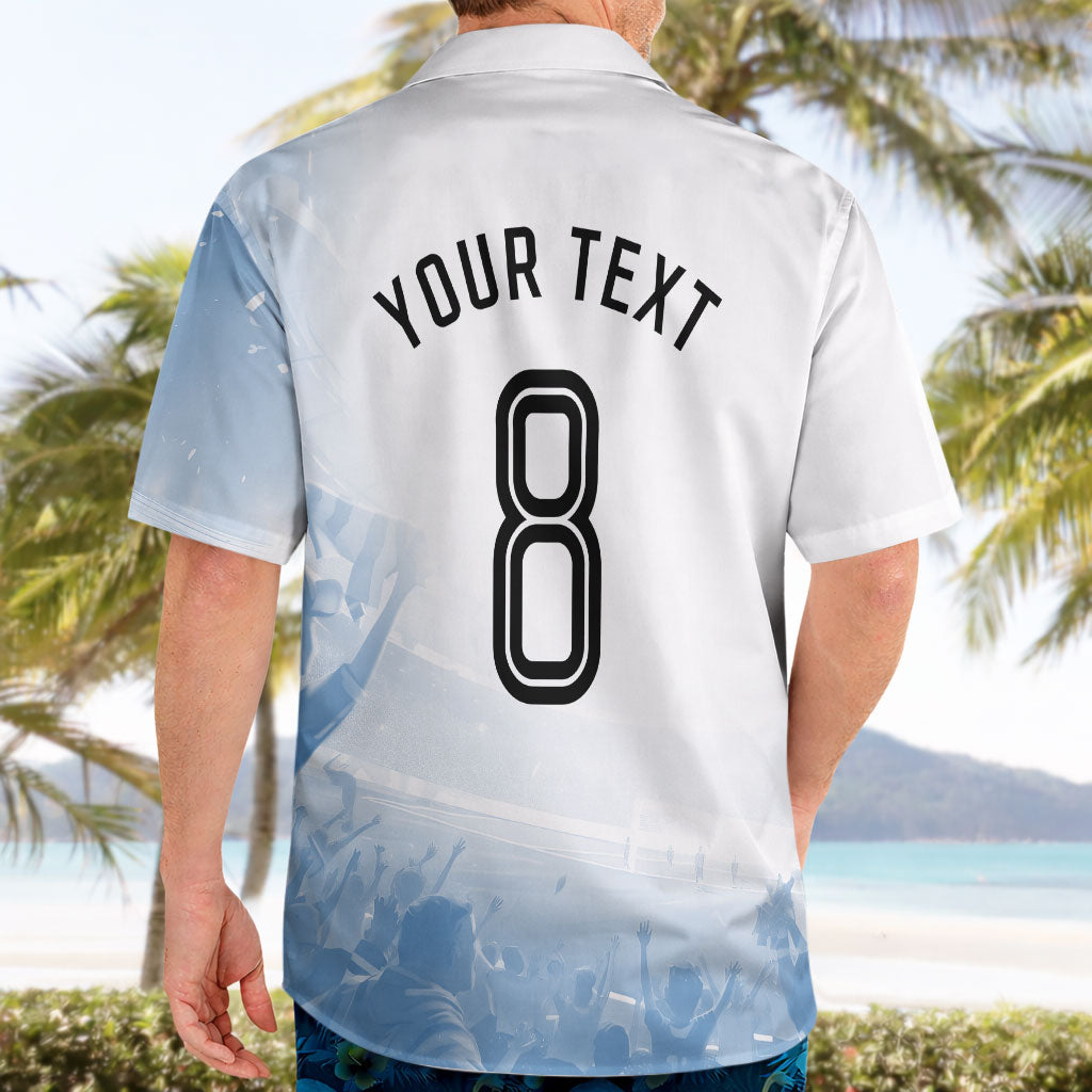 Personalized Argentina Football Champion Trophy Hawaiian Shirt Flag Soccer Fan Graphic